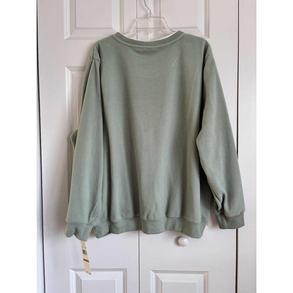 ALFRED DUNNER PLUS SIZE 3X GREEN SWEATER PULLOVER CREW NECK FLEECE LONG SLEEVE - Picture 6 of 7